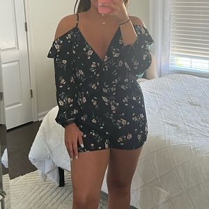 Blue flower romper